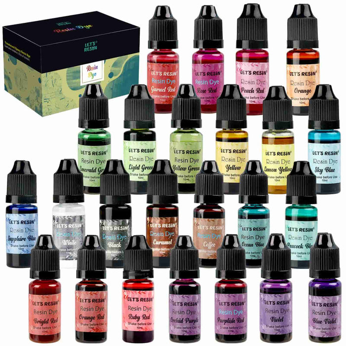 Translucent Liquid Resin Dye - 24 color/each 0.35oz