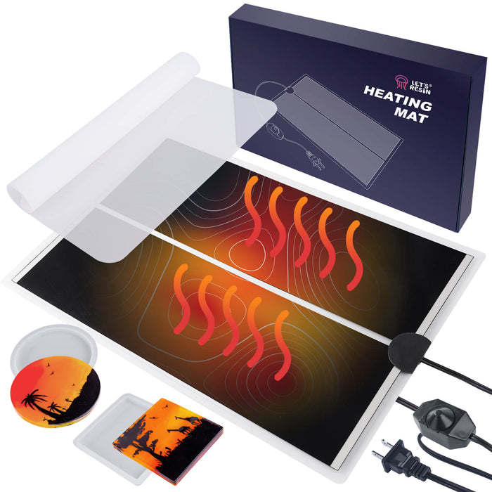 Resin Heating Mat, Fast Resin Curing Machine with Silicone Mat