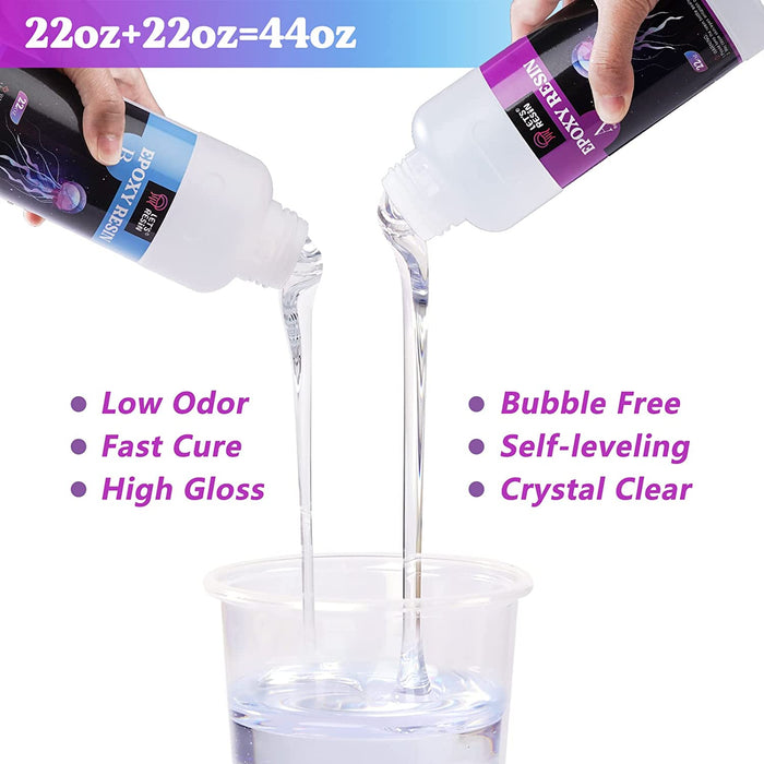 44OZ Resin Kit with Cups, Pigment Powder