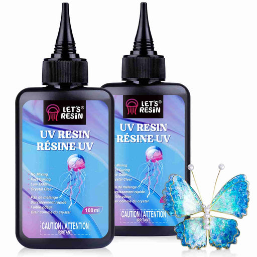 UV Resin Kit - Including 250g (8oz) Crystal Clear Ultraviolet Curing E