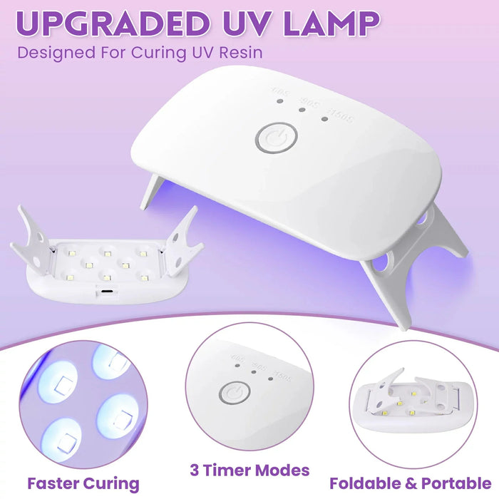 UV Resin Kit with Light, Keychain, Jewelry Making Kit