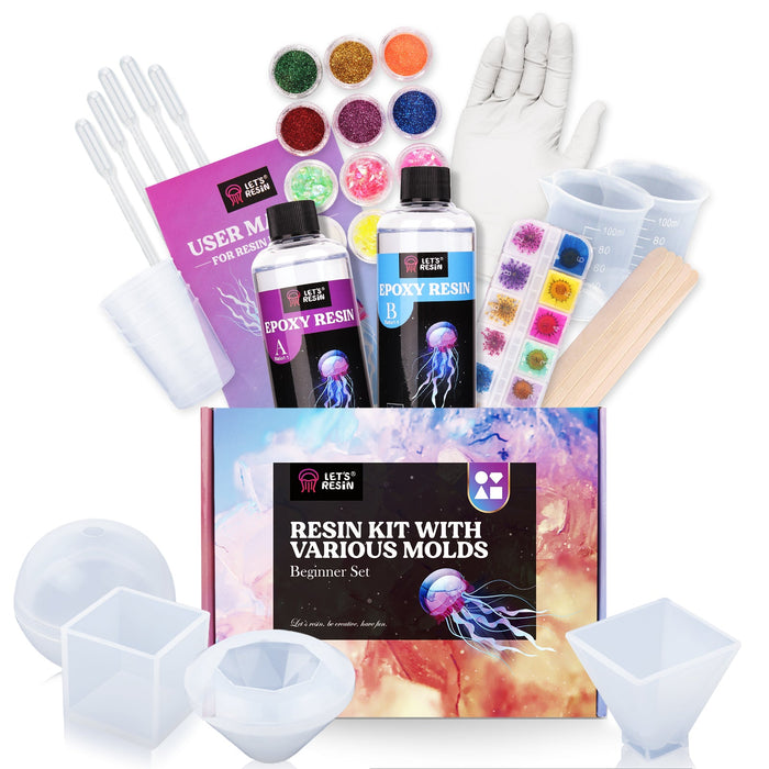 Resin Kit for Beginners, Decoration Set - 50 Pcs
