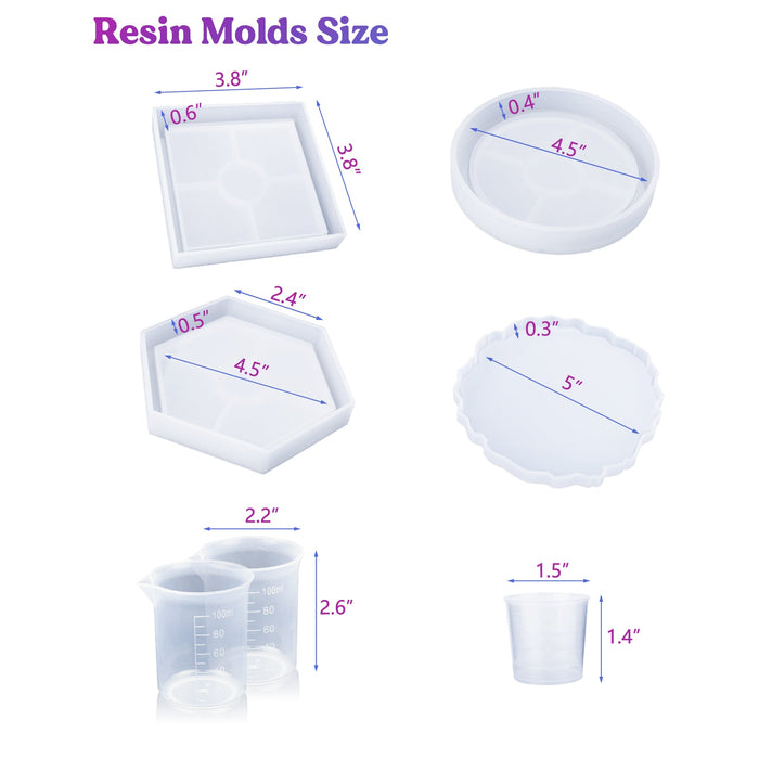 Resin Kit for Beginners, Decoration Set