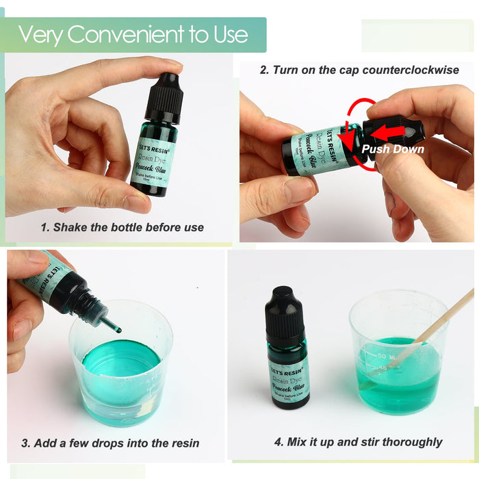 Translucent Dye Translucent Liquid Resin Dye - 16 color/each 10ml- Concentrated Pigment ...