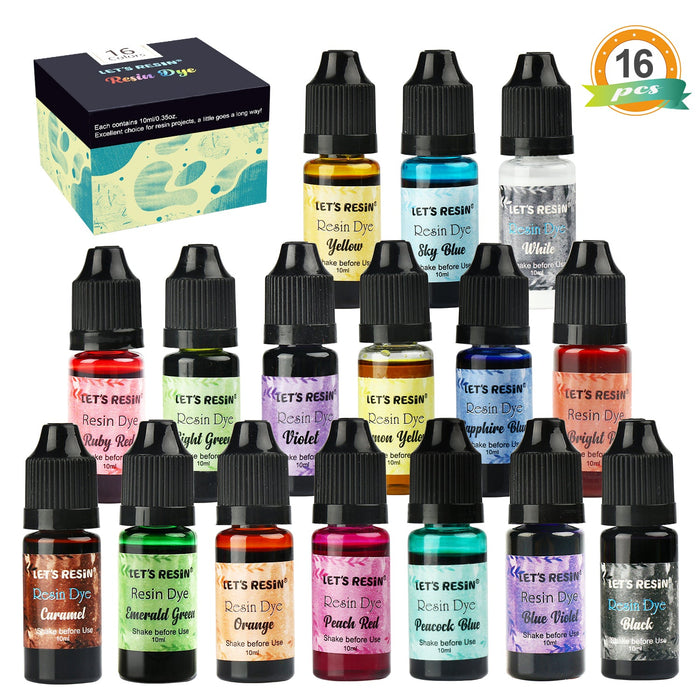 Translucent Liquid Resin Dye - 16 color/each 10ml