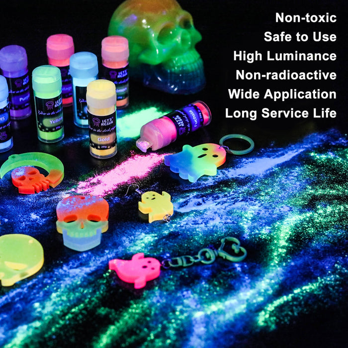 Glow in the Dark Powder 12 Colors Epoxy Resin Dye Luminous Pigment Powder  Safe L - Conseil scolaire francophone de Terre-Neuve et Labrador